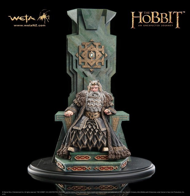 Lo Hobbit la statua Weta di Re Thror sul trono (1)