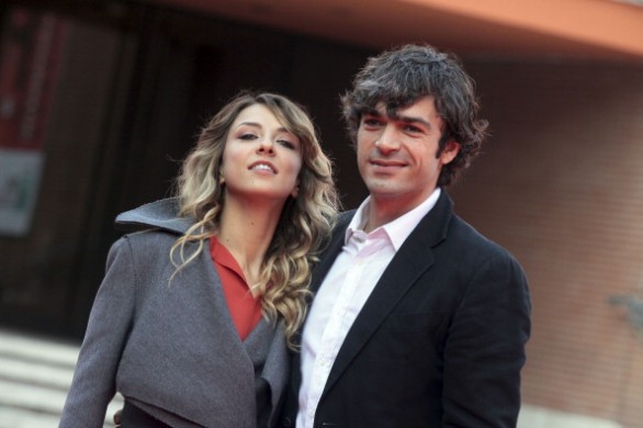 Myriam Catania and actor Luca Argentero 