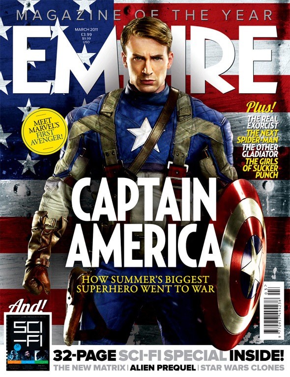 Captain America: The First Avenger sulla copertina di Empire