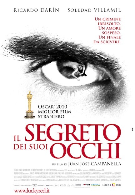 Locandina italiana per Il segreto dei suoi Occhi, Premio Oscar Miglior Film Straniero 2010