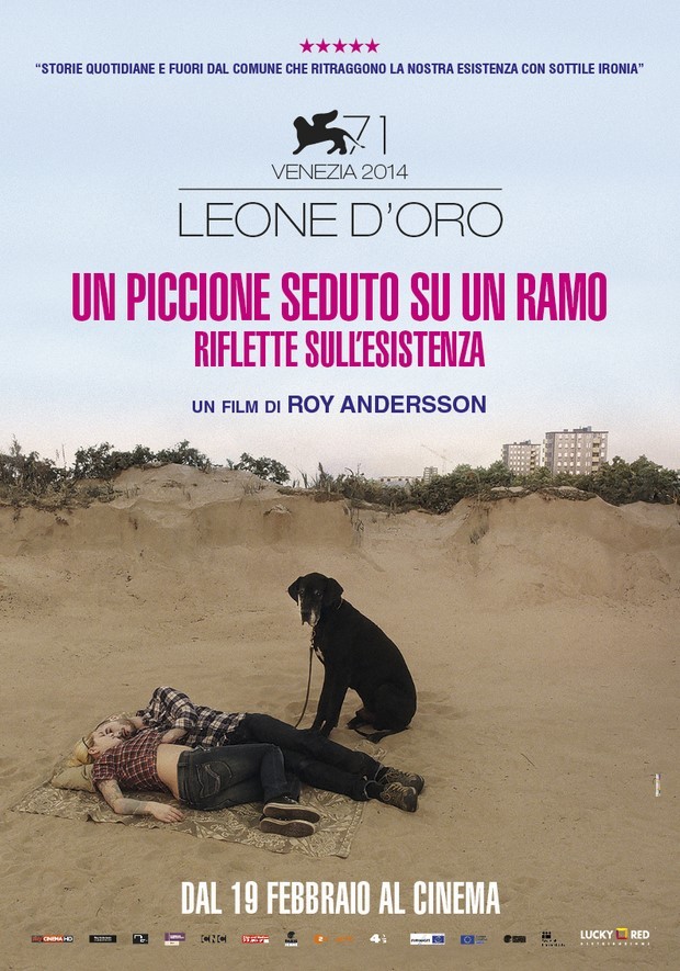 Un piccione seduto su un ramo riflette sull'esistenza prima clip in italiano del film Leone D'Oro a Venezia 2014 (1)