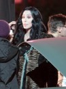 Cher e Kristen Bell sul set di Burlesque a Los angeles