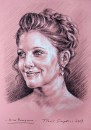 Drew Barrymore: ritratto a carboncino