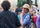 Julia Roberts sul set di Eat, Pray, Love in Piazza Navona