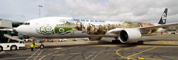 Lo Hobbit - Un viaggio inaspettato - premiere Wellington - Air New Zealand 777-300 aeroporto Wellington