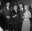 Marilyn Monroe e il marito Arthur Miller, Yves Montand e la moglie Simone Signoret, 1960