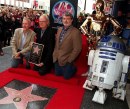 Dennis Muren, James Cameron, George Lucas, R2D2, C3PO, Hollywood Walk of Fame, 03 giu 1999