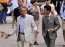 Shia LaBeouf e Michael Douglas sul seti di Wall Street 2: Money Never Sleeps